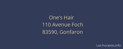 One's Hair