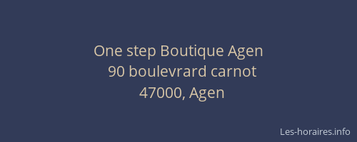 One step Boutique Agen