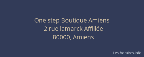 One step Boutique Amiens