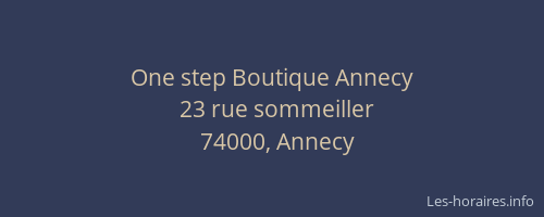 One step Boutique Annecy