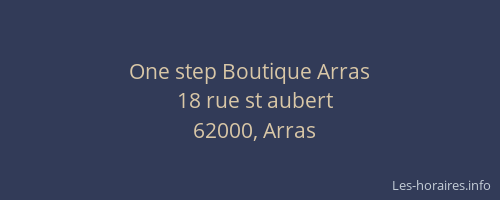 One step Boutique Arras
