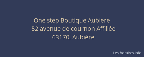 One step Boutique Aubiere