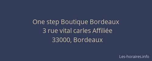 One step Boutique Bordeaux