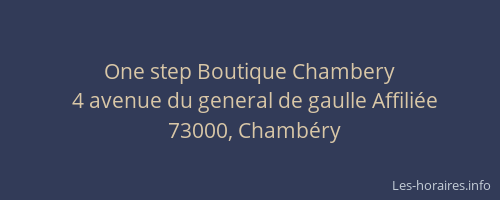 One step Boutique Chambery