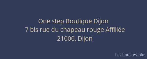 One step Boutique Dijon