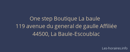 One step Boutique La baule