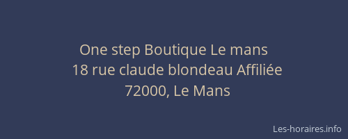 One step Boutique Le mans