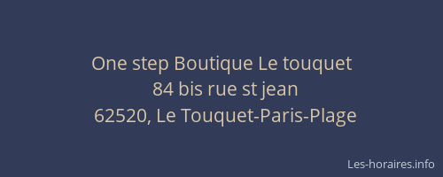 One step Boutique Le touquet