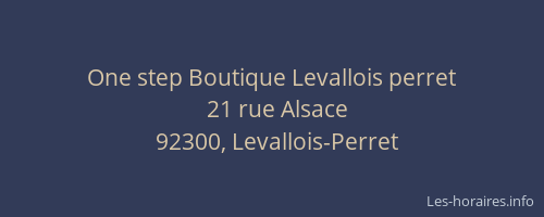 One step Boutique Levallois perret
