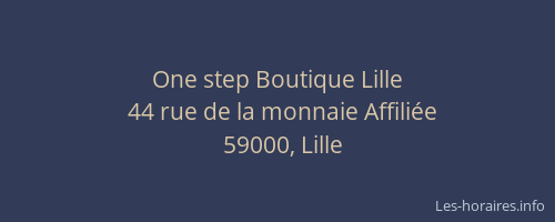 One step Boutique Lille