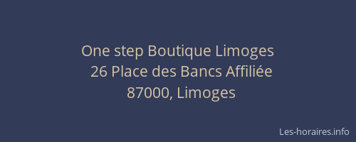 One step Boutique Limoges