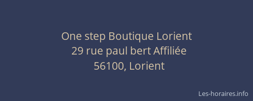 One step Boutique Lorient