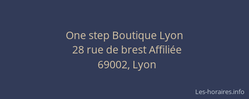 One step Boutique Lyon