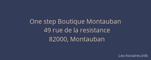 One step Boutique Montauban