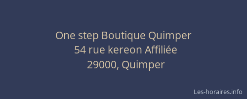 One step Boutique Quimper