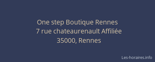 One step Boutique Rennes