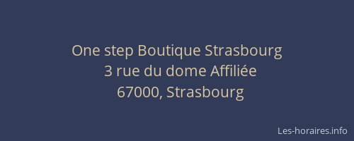 One step Boutique Strasbourg
