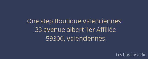 One step Boutique Valenciennes