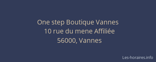 One step Boutique Vannes