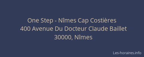 One Step - Nîmes Cap Costières