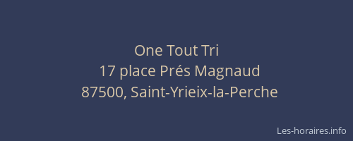 One Tout Tri