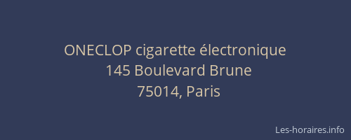 ONECLOP cigarette électronique