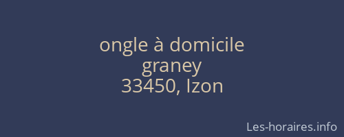 ongle à domicile