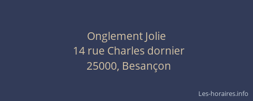 Onglement Jolie