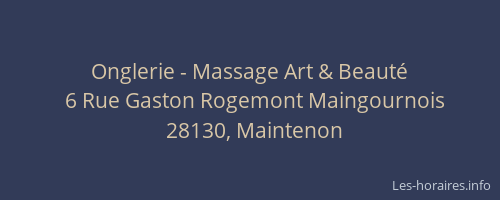 Onglerie - Massage Art & Beauté
