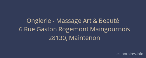 Onglerie - Massage Art & Beaut&eacute;