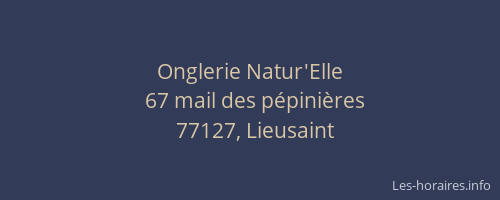 Onglerie Natur'Elle