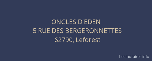 ONGLES D'EDEN