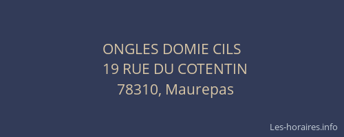 ONGLES DOMIE CILS