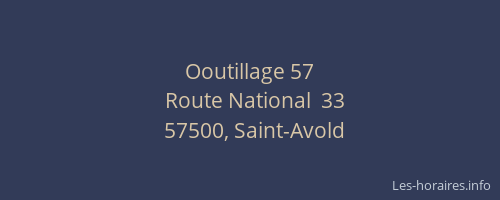 Ooutillage 57