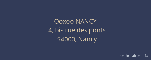 Ooxoo NANCY