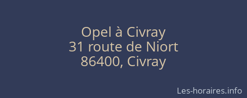 Opel à Civray