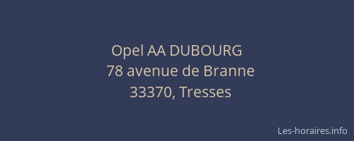 Opel AA DUBOURG
