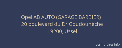 Opel AB AUTO (GARAGE BARBIER)