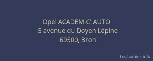 Opel ACADEMIC' AUTO