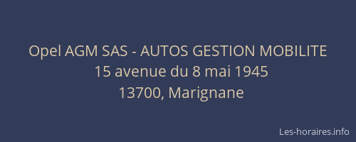 Opel AGM SAS - AUTOS GESTION MOBILITE