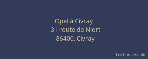 Opel à Civray
