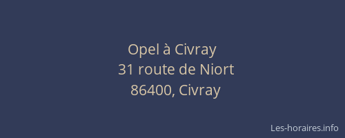 Opel &agrave; Civray