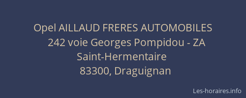 Opel AILLAUD FRERES AUTOMOBILES