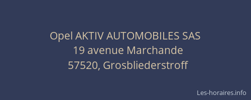 Opel AKTIV AUTOMOBILES SAS