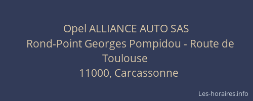 Opel ALLIANCE AUTO SAS