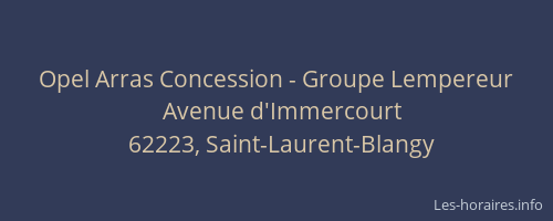 Opel Arras Concession - Groupe Lempereur