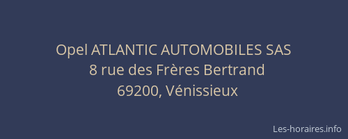 Opel ATLANTIC AUTOMOBILES SAS