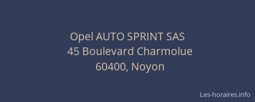 Opel AUTO SPRINT SAS