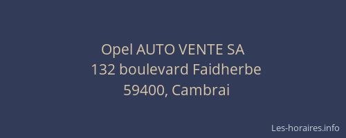 Opel AUTO VENTE SA