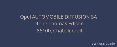 Opel AUTOMOBILE DIFFUSION SA